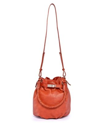 Women's Genuine Leather Pumpkin Bucket Bag