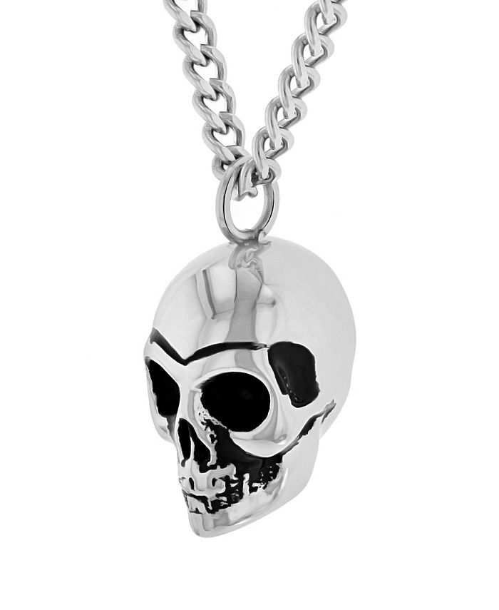 C&C Jewelry Macy's Men's Skull Pendant Necklace in Stainless Steel Macy's