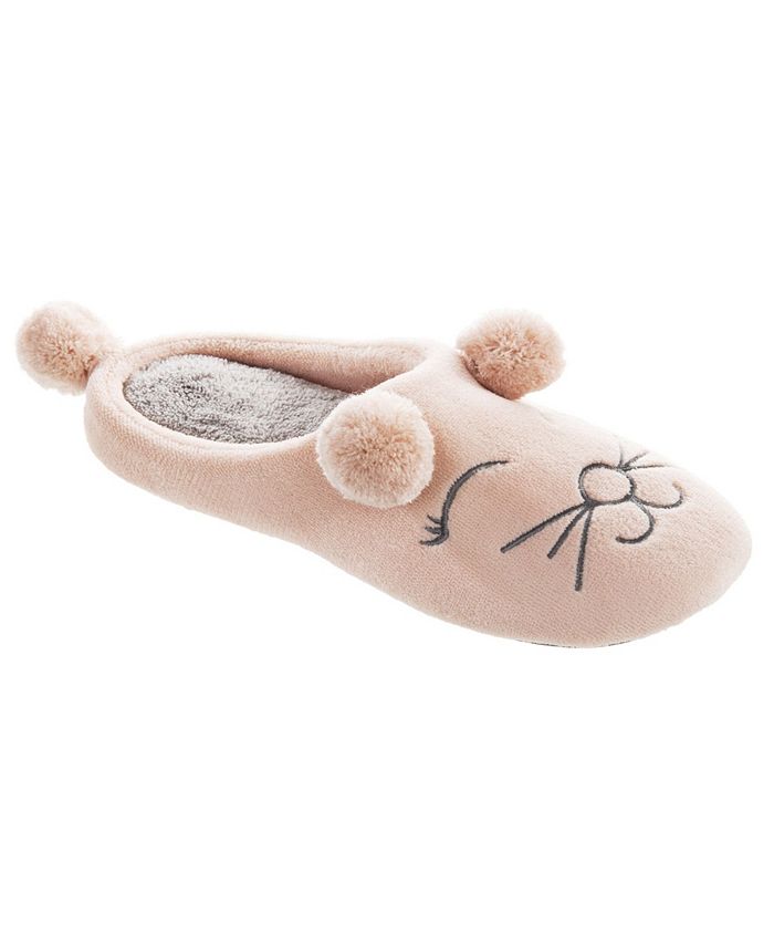 Isotoner Signature Women's Microterry Critter Hoodback Slippers Macy's