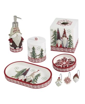 Avanti Christmas Gnomes Holiday Resin Bath Accessories In Multi