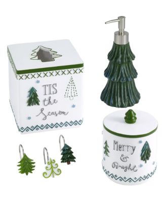 Christmas Trees Holiday Resin Tissue Box Cover