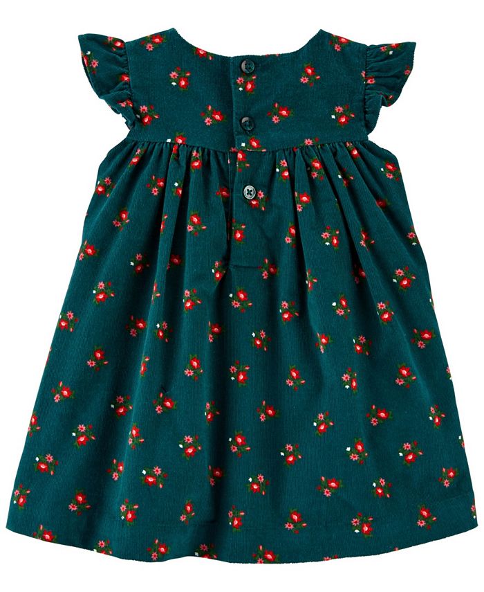 Carter's Baby Girl Floral Corduroy Dress - Macy's