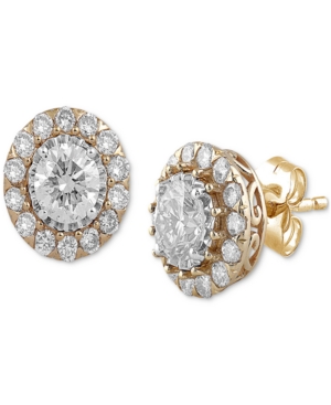 image of Diamond Halo Stud Earrings (1-1/2 ct. t.w.) in 10k Gold