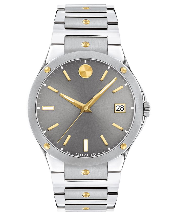 Movado - Men's Swiss SE Gold PVD & Stainless Steel Bracelet Watch 41mm