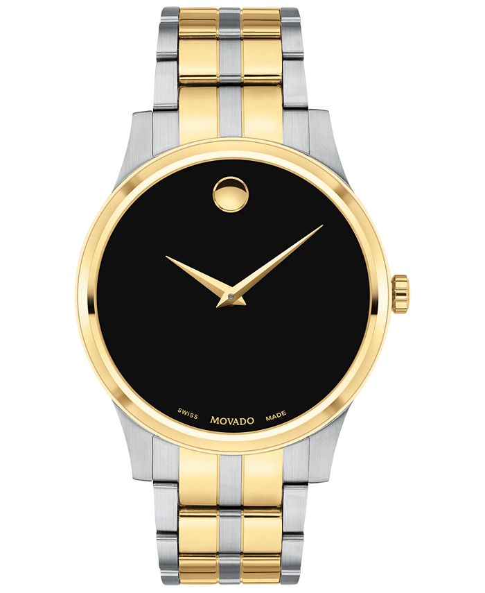 Movado - Men's Swiss Gold PVD & Stainless Steel Bracelet Watch 40mm