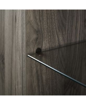 48" 2 Door Glass Shelf Corner TV Console