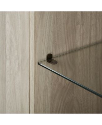 48" 2 Door Glass Shelf Corner TV Console