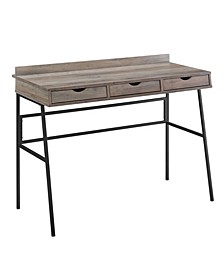 42" 3 Drawer Angled Front Desk
