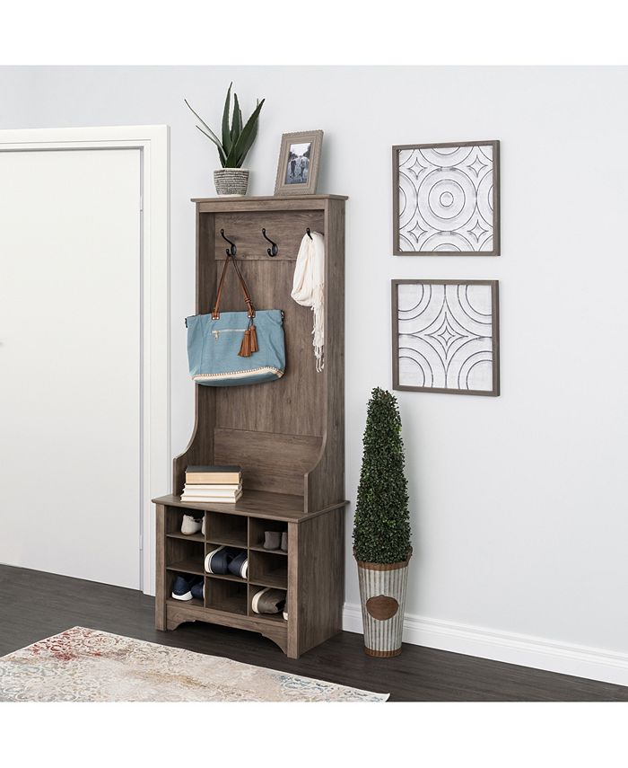 Prepac Narrow Hall Tree with 9 Shoe Cubbies Macy's