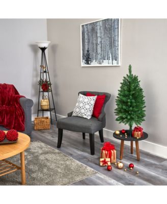 Slim Mountain Pine Artificial Christmas Tree with 50 Clear LED Lights