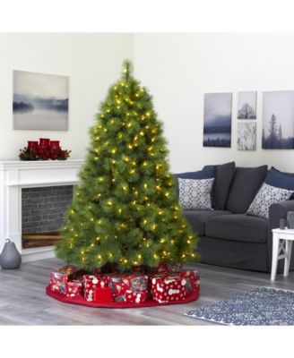 Scotch Pine Artificial Christmas Tree with 300 Clear LED Lights