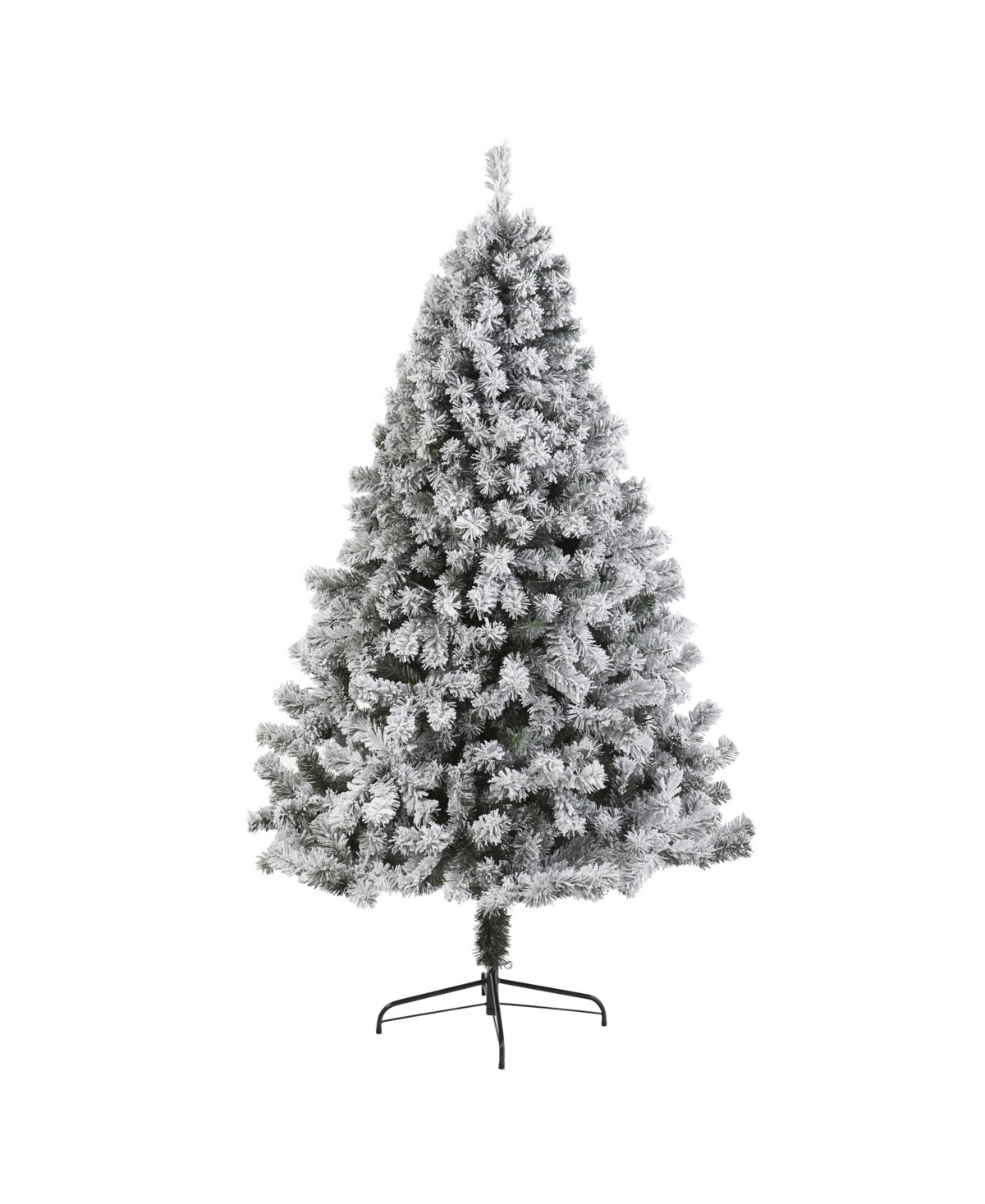 Nearly Natural Flocked West Virginia Fir Artificial Christmas Tree