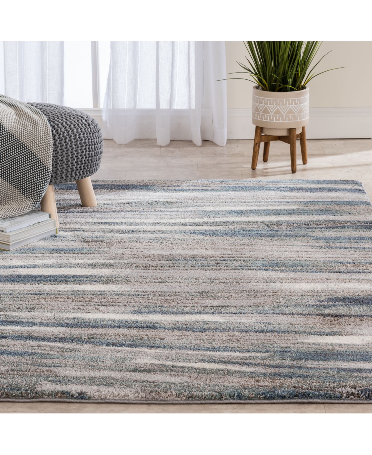 Portland Textiles Urban Exposure ShamoliArea Rug - Blue