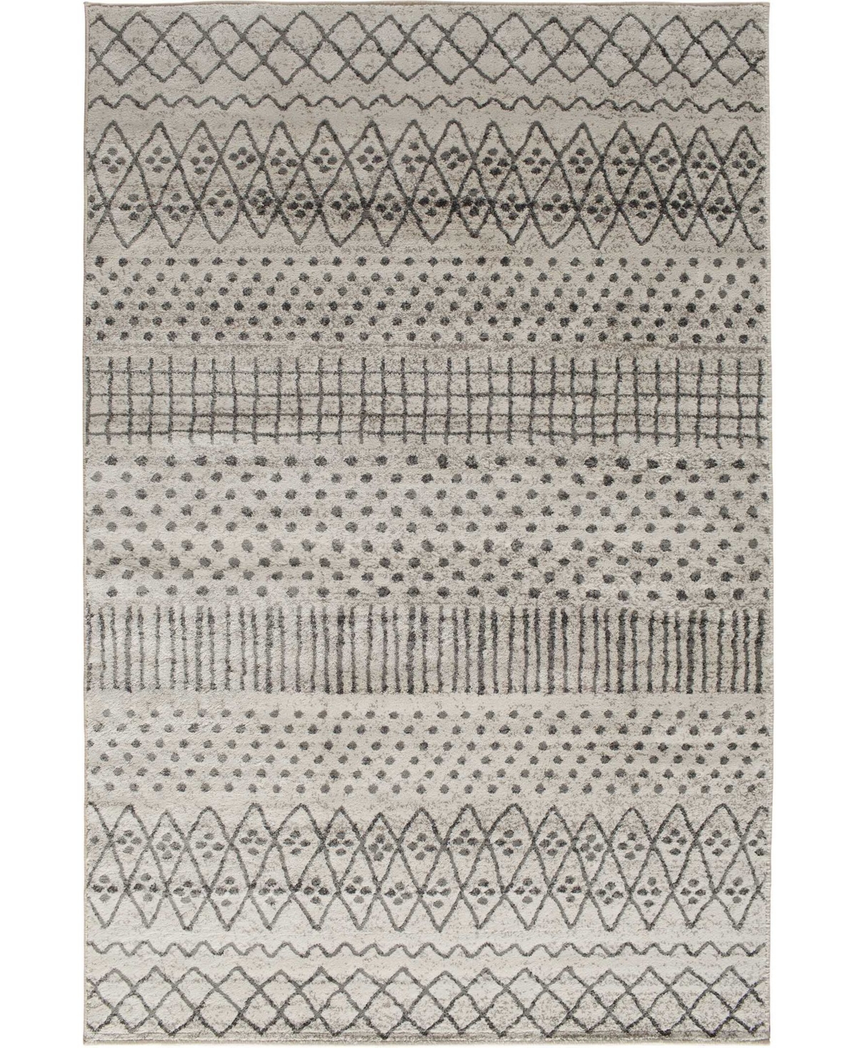 Portland Textiles Corfu Alvis 7'10in x 9'10in Area Rug - Bone