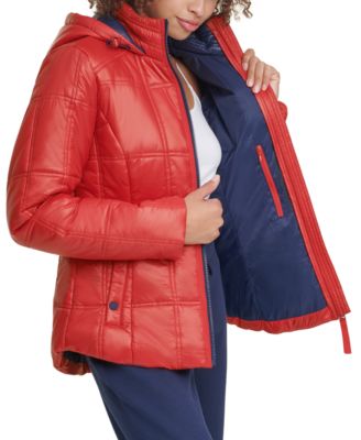 Tommy Hilfiger - Box-Quilted Hooded Puffer Coat