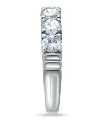 Cubic Zirconia Round 5 Stone Ring