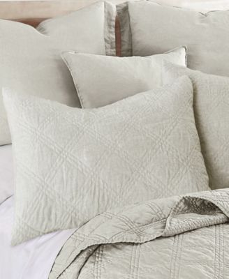Washed Linen Quilted Sham, King