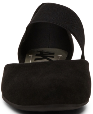Anne Klein Women's Tara Sport Asymmetrical Wedges In Black Fabric