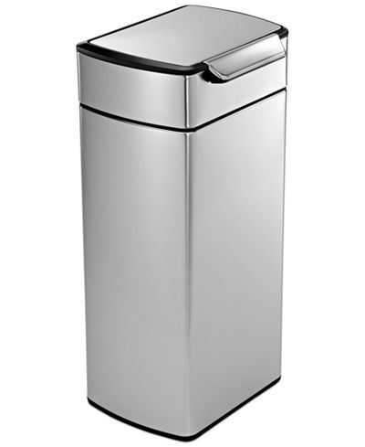 simplehuman Brushed Stainless Steel 30 Liter Fingerprint Proof Touch Bar Trash Can