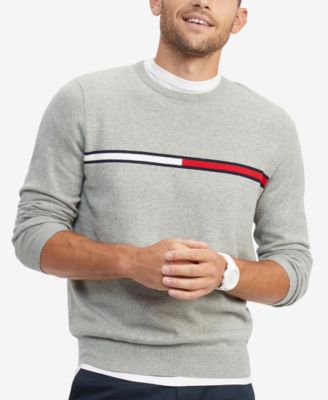 tommy hilfiger white jumper mens