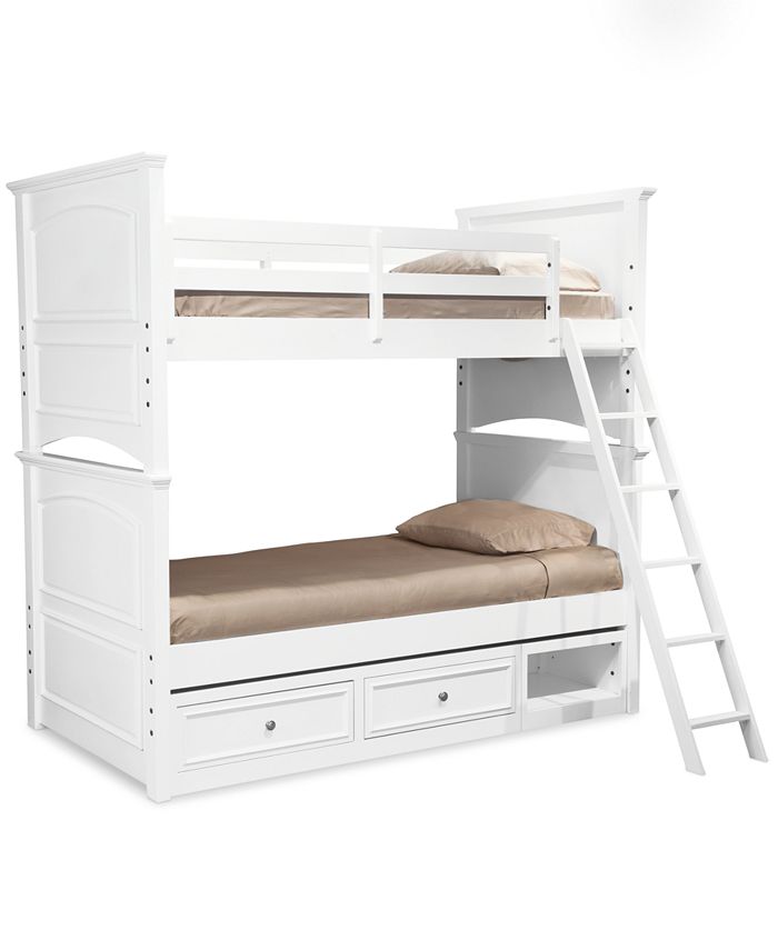 Furniture Roseville Twin Over Twin Kids Bunk Bed Macy's