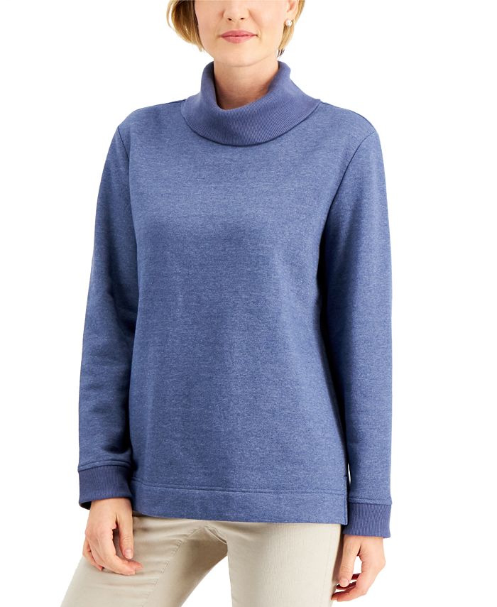 Karen Scott Women's Fleece Turtleneck Sweater, Created For Macy's Macy's