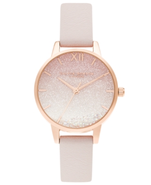 image of Olivia Burton Women-s Under The Sea Pink Leather Strap Watch 30mm