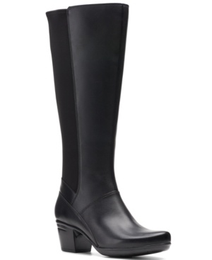 image of Clarks Women-s Emslie Emma Wide-Calf Dress Boots Women-s Shoes