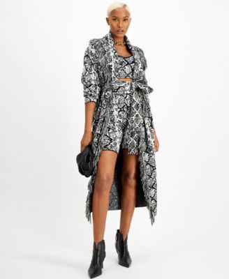 INC International Concepts - Snake-Print Cardigan Sweater