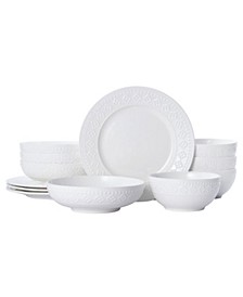 haisley 12 pc dinnerware set, service for 4