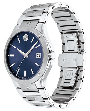 Movado - Men's Swiss SE Stainless Steel Bracelet Watch 41mm