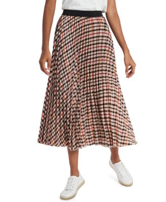 Riley & Rae - Avery Plaid Pleated Midi Skirt