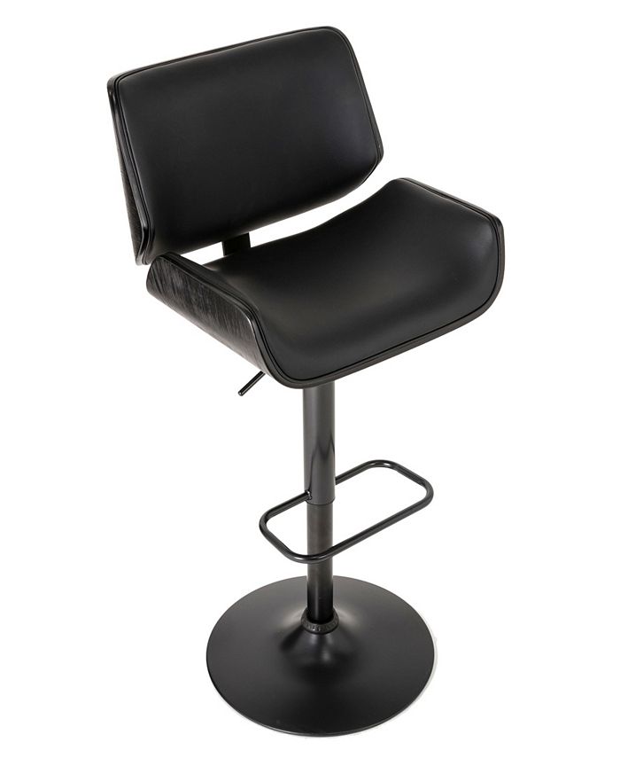 Glitzhome MidCentury Modern Adjustable Height Swivel Bar Stool Macy's