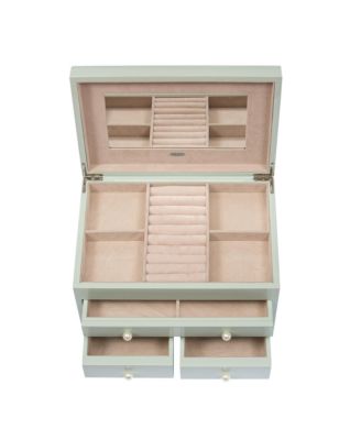 Mele Co. Bianca Wooden Jewelry Box in Seafoam Finish