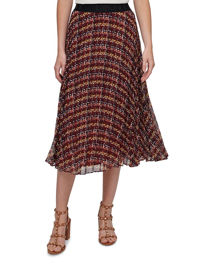 DKNY Printed Pleated Skirt & Reviews - Skirts - Women - Macy's