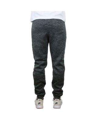 Men's Slim-Fit Marled Fleece Joggers with Zipper Side Pockets