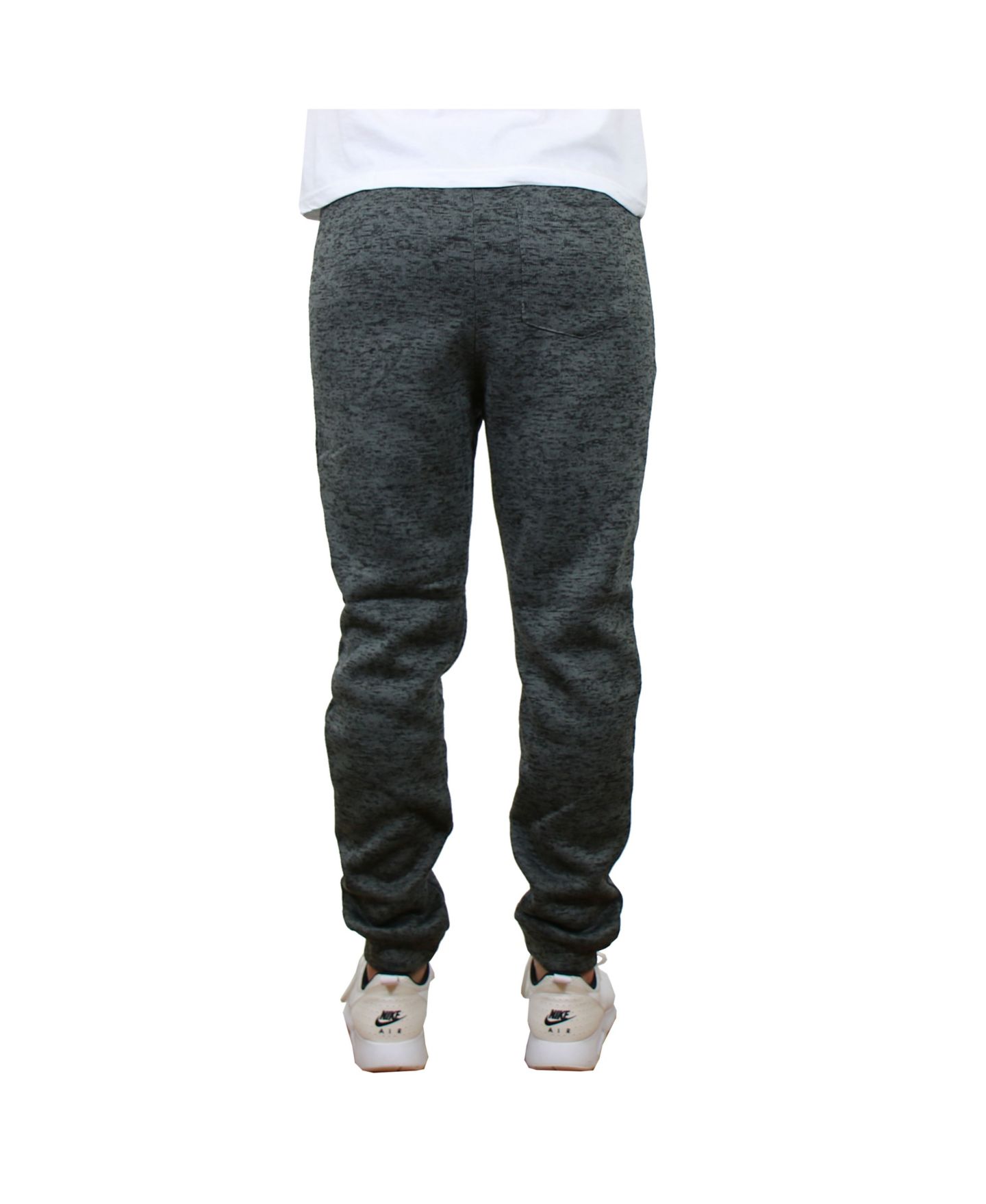 Мужские брюки Galaxy By Harvic Slim-Fit Marled Fleece Joggers with Zipper Side Pockets, цвет: Угольный — фото 3