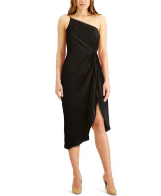 aidan mattox one shoulder dress