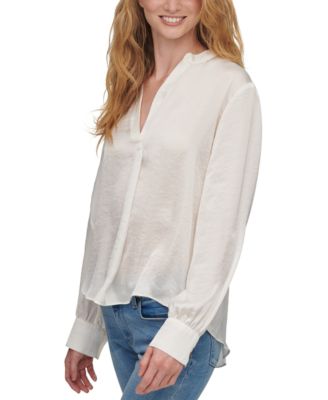 DKNY - Long-Sleeve V-Neck Top