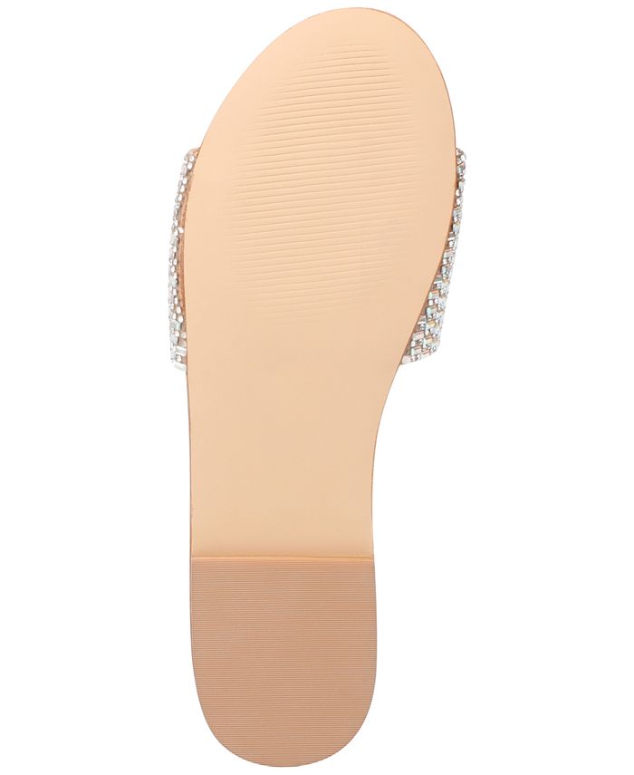 Steve Madden Women's Roles Rhinestone Slide Sandals Macy's