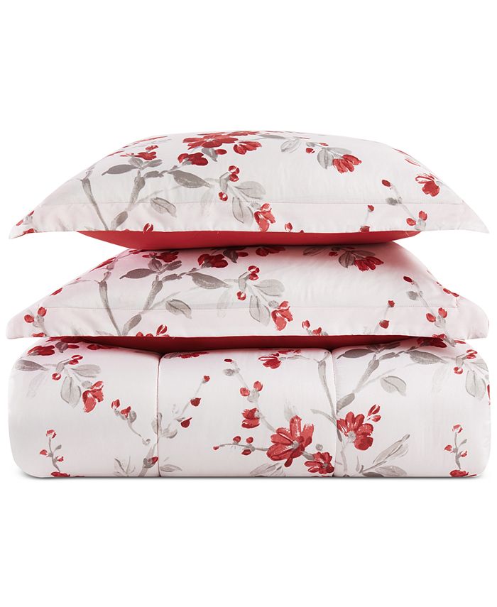 Pem America Cherry Blossom 2-Pc. Reversible Twin Comforter Set, Created ...