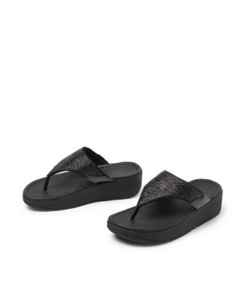FitFlop Women s Myla Glitz Toe Thongs Wedge Sandal Macy s