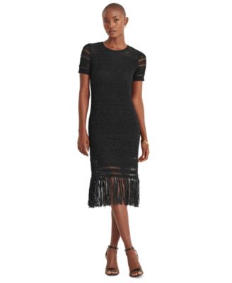 petite fringe dress