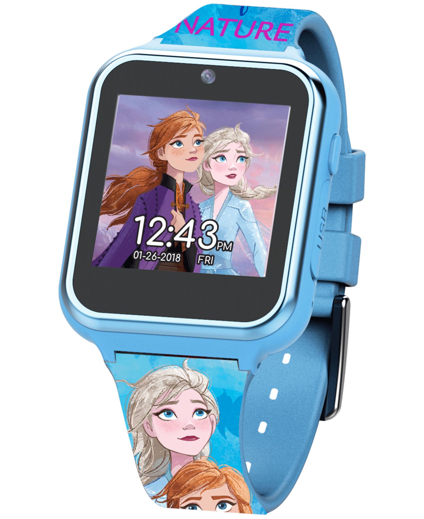 Детские смарт-часы Accutime Frozen 2 с сенсорным экраном, синий силикон, 46x41 мм — фото 3