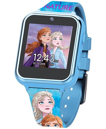 Accutime - Kid's Frozen 2 Blue Silicone Strap Touchscreen Smart Watch 46x41mm