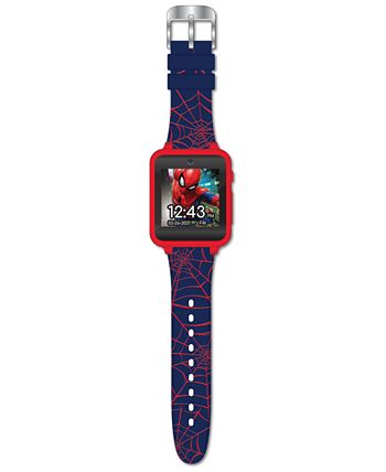 Accutime - Kid's Spiderman Black Silicone Strap Smart Watch 46x41mm