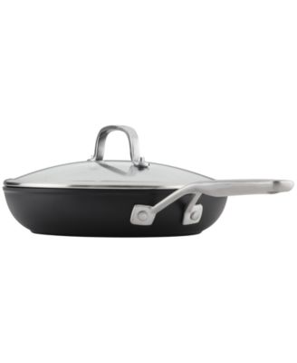 Hard-Anodized Induction Frying Pan with Lid, 10", Matte Black