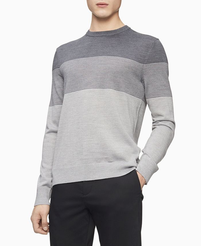 Calvin klein best sale color block sweater