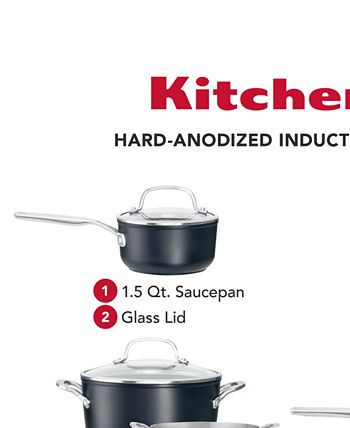 KitchenAid - Hard-Anodized Aluminum Nonstick 11-Pc. Cookware Set