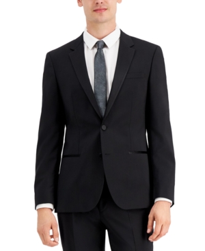Hugo Men's Regular-Fit Black Tuxedo Jacket